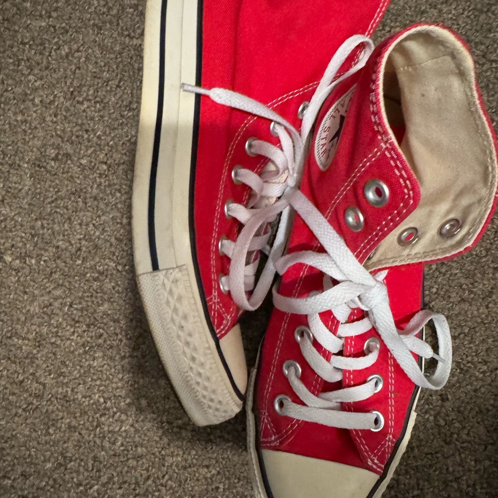 Converse Red High-Tops - Picture 2 of 4